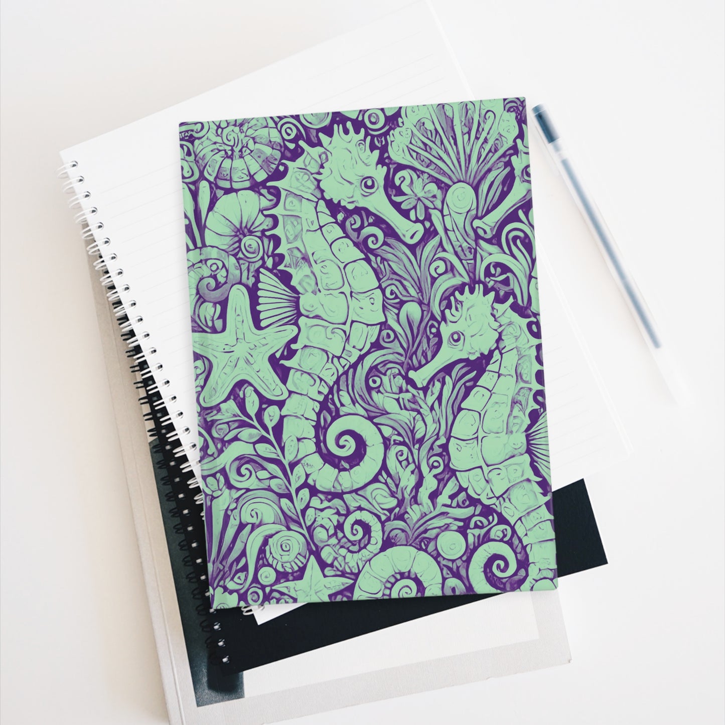 Seahorses/Minty Journal - 5" x 7"