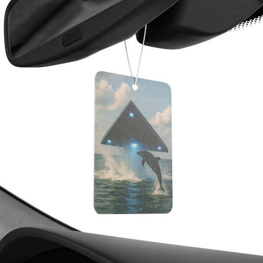 UFO and Dolphin Car Air Freshener - Vibrant Tropical Aromatic Décor