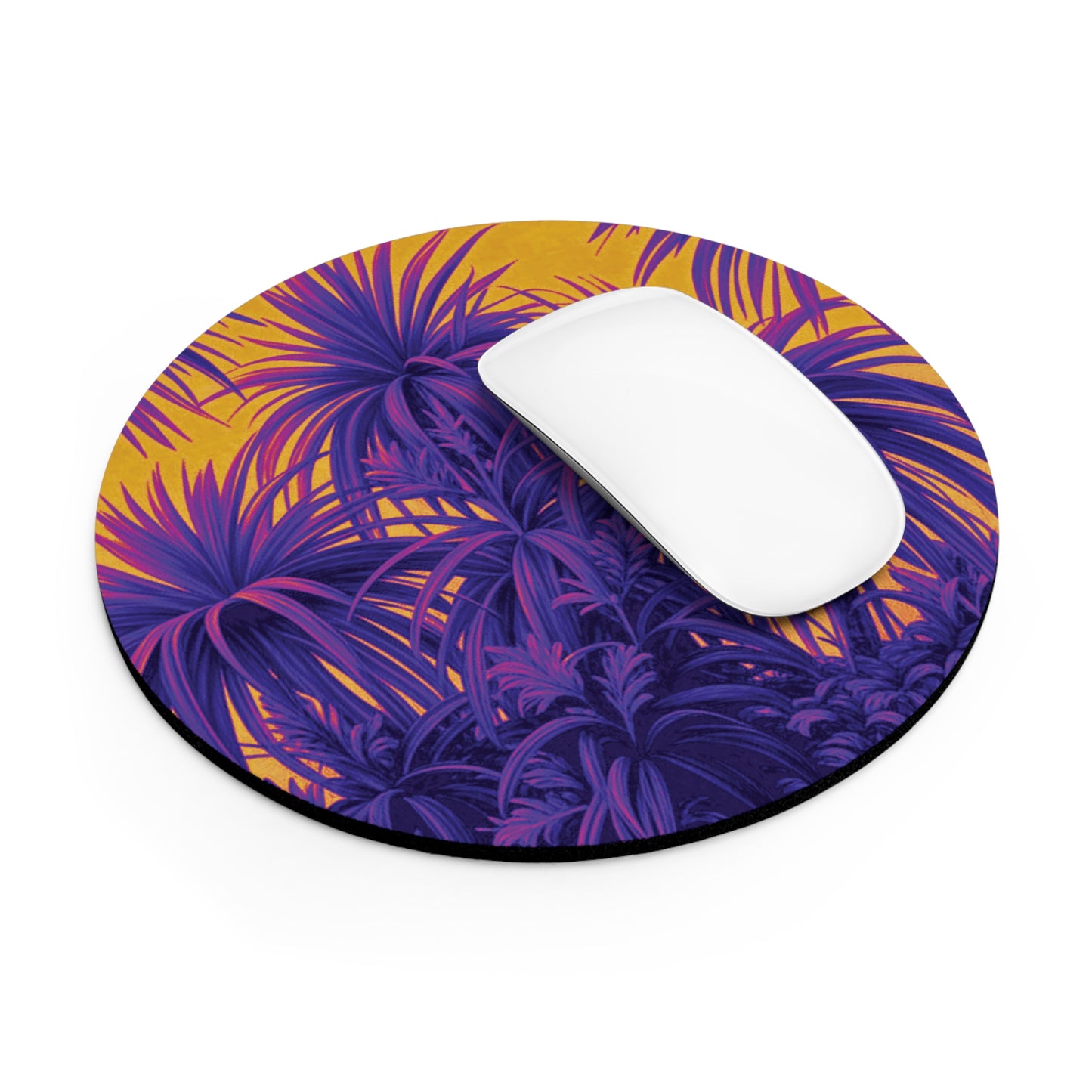 Coastal Mouse Pad, 2 Shapes - Beach Vibes for Home Office & Gamer / Tiny Palm Island, Pop