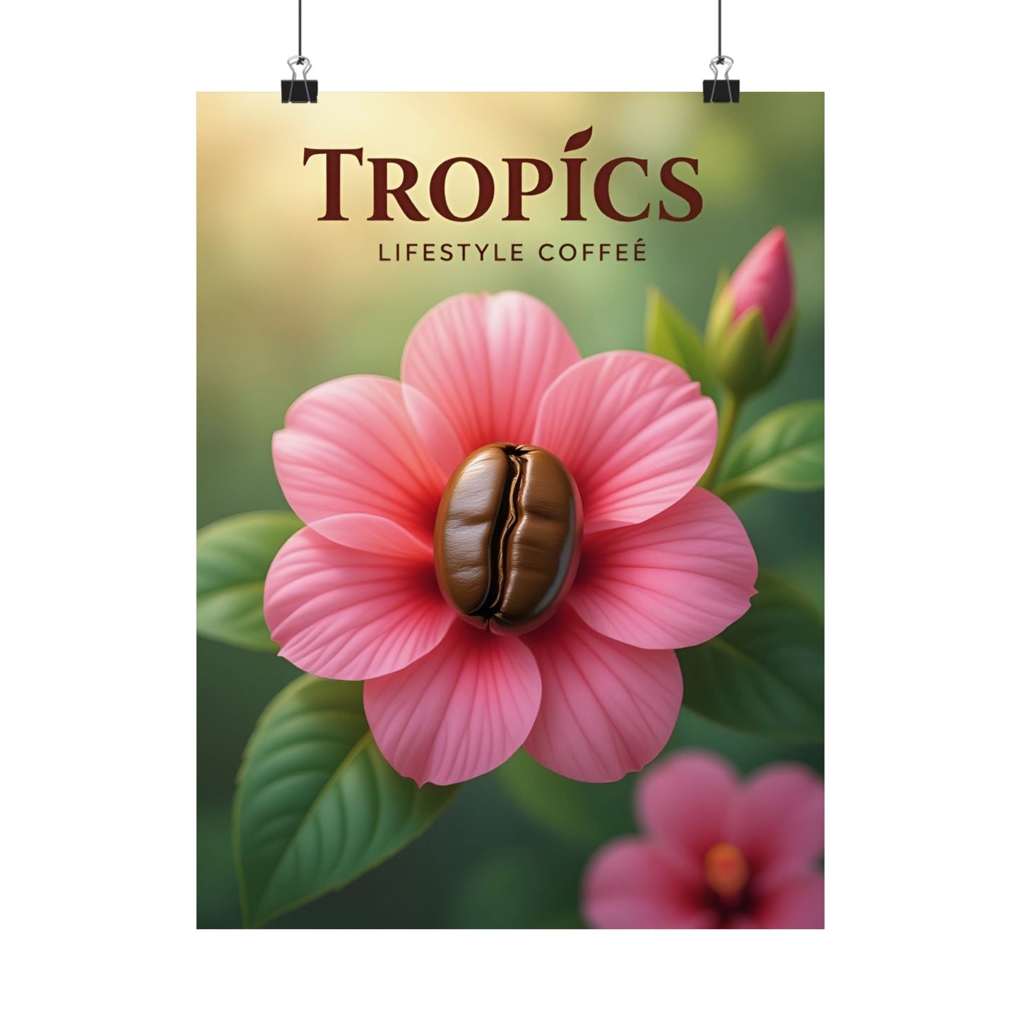 Tropics Floral Matte Poster — Coffee Bloom