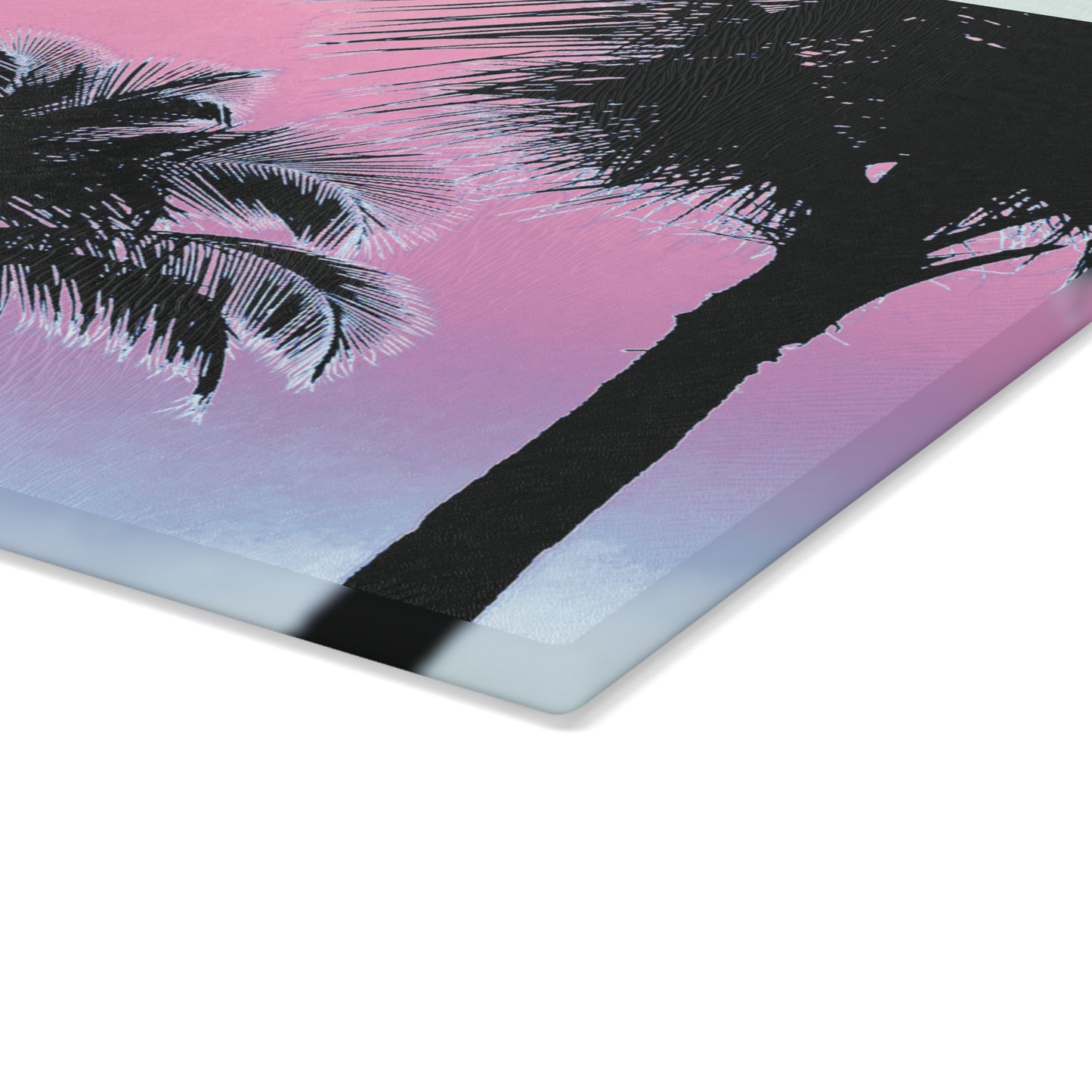 Glass Cutting Board, 2 sizes - Palm Glow/Pastels