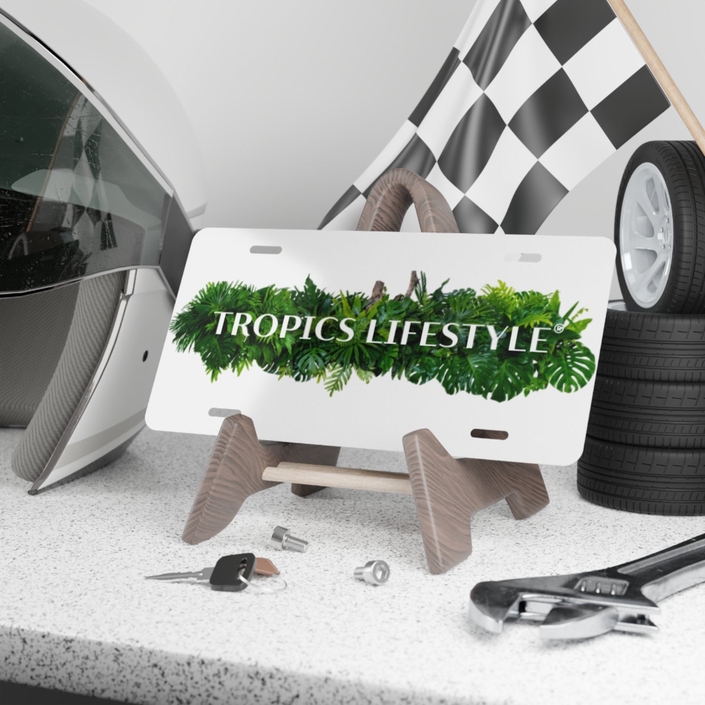 Tropics Lifestyle Vanity Plate - for Cars, Trucks, and Decor