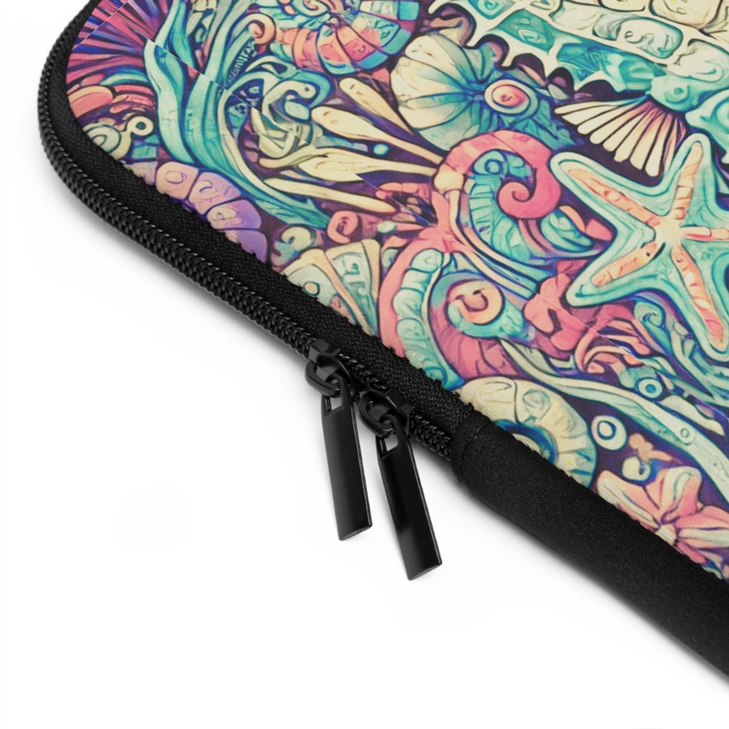Tropical Laptop Sleeve, 5 Sizes - Perfect for Beach Lovers & Students / Seahorses, Retro