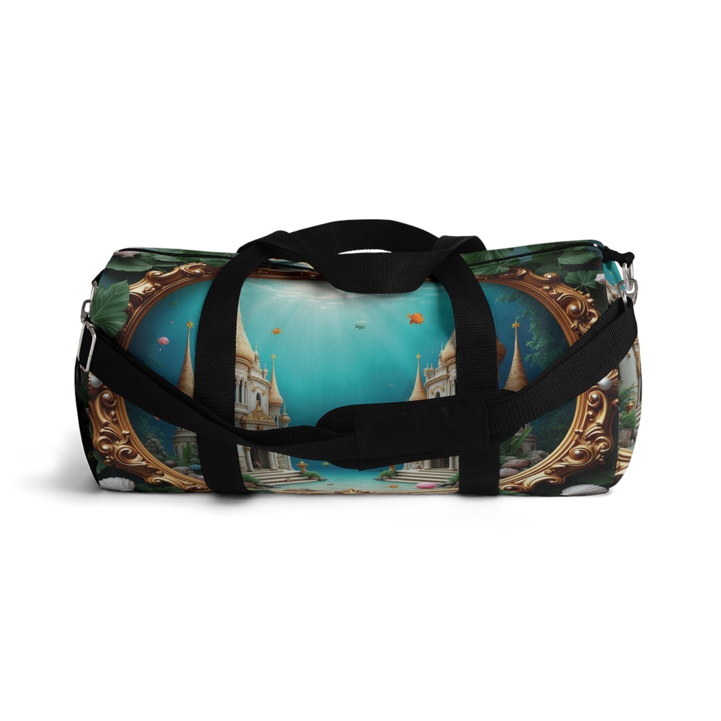 Tropical Rainforest Duffel Bag - Perfect for Travel and Gym / Framed Mermaid Palace, Libyan Sea