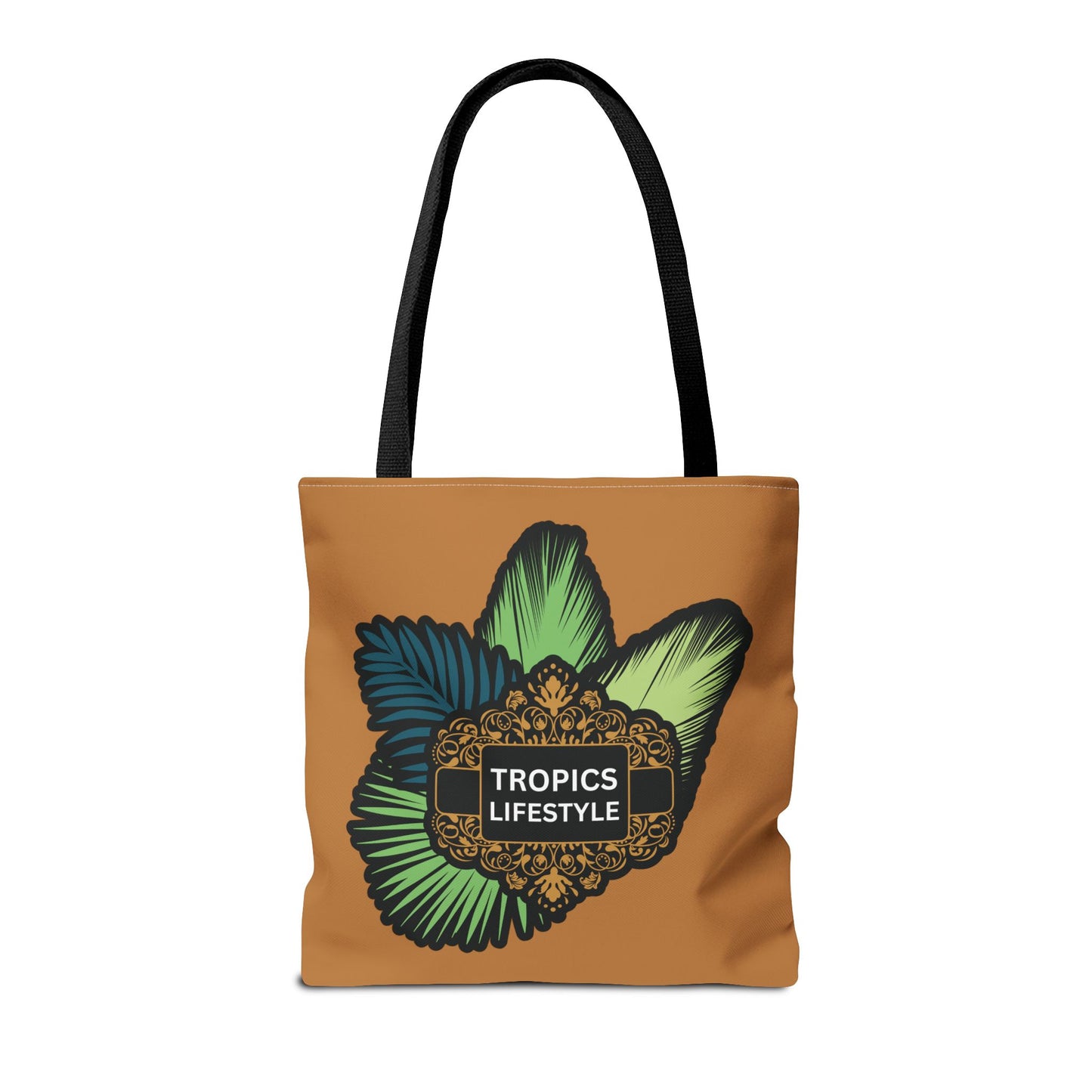 Elegant Tropics Lifestyle Logo Tote Bag - 3 Sizes, Lt. Brown