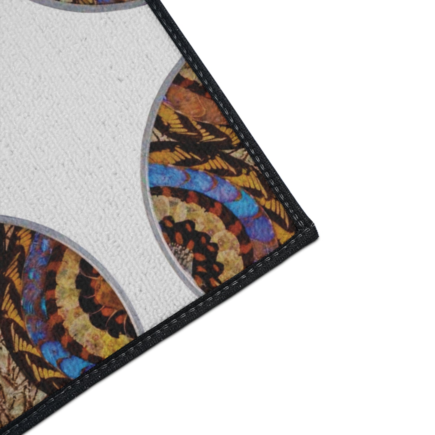 Heavy Duty Floor Mat, 5 Sizes – Tropical Area Rug for Home Décor / Real Butterfly Wing Plate #3