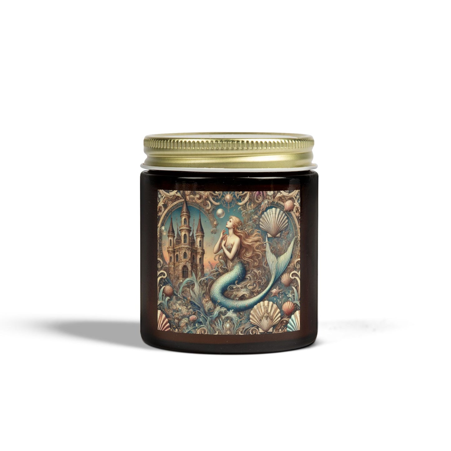 Tropical Mermaid Royale Scented Candles - Coconut Apricot Wax (4oz, 9oz)