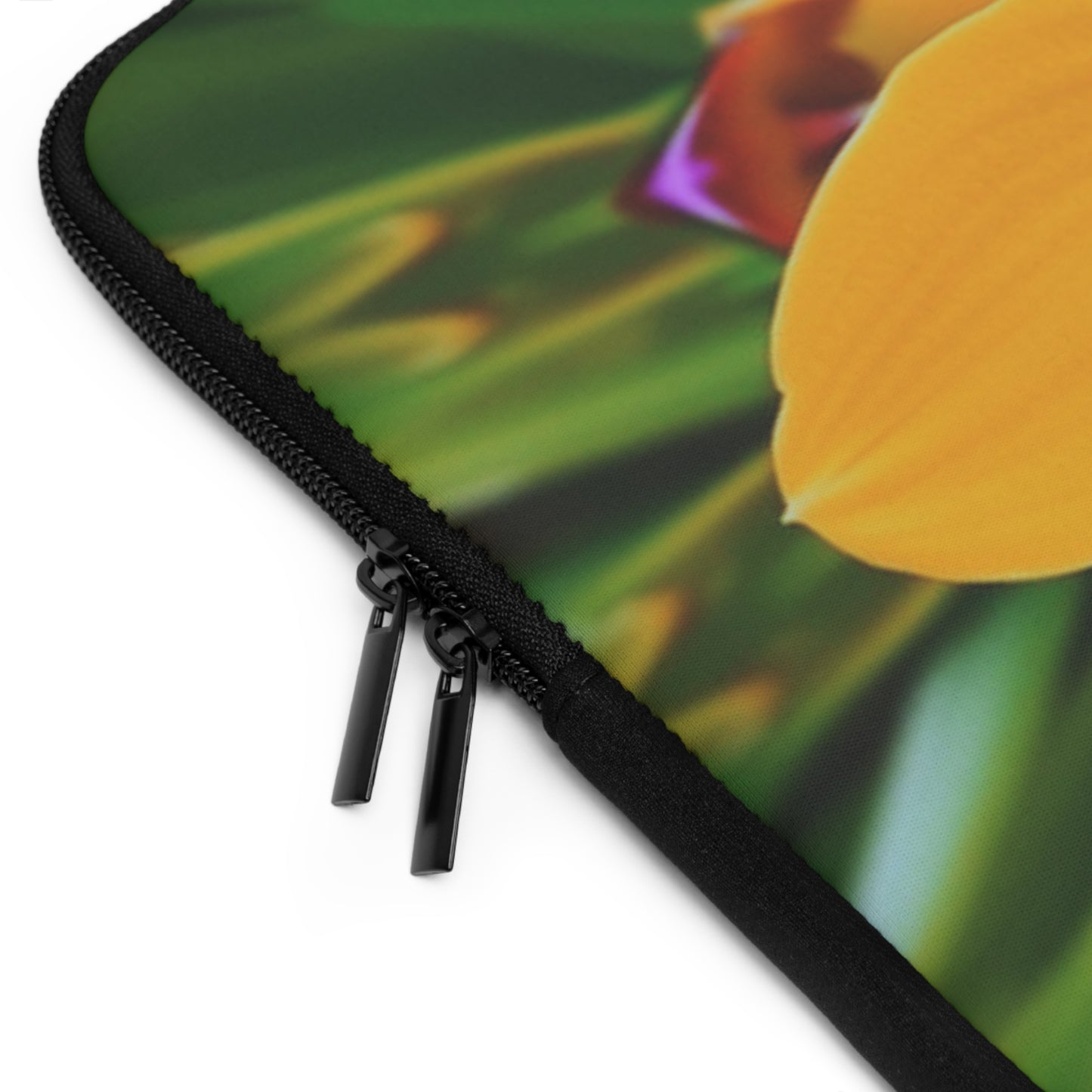 Tropical Laptop Sleeve, 5 Sizes - Perfect for Beach Lovers & Students / Kaleido Orange Orchid