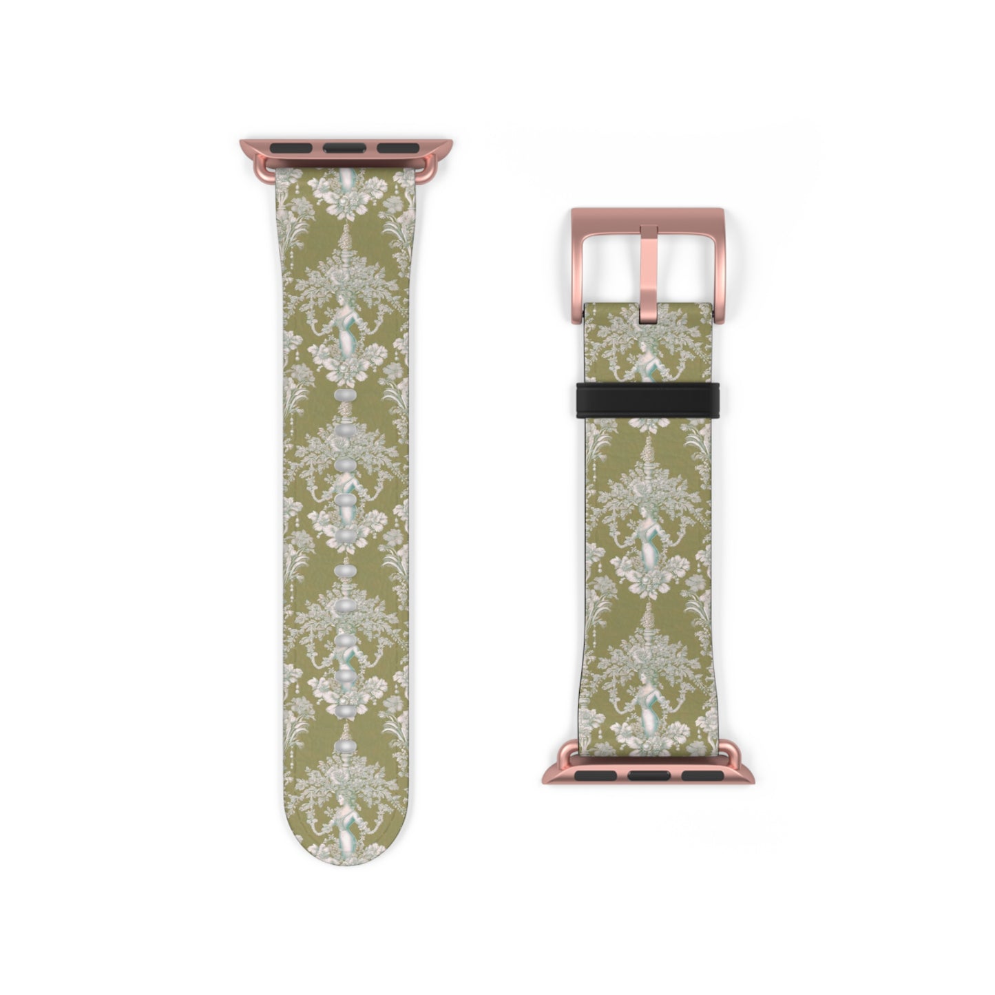 Apple Watch Band - Pearl Lady Toile, highland green