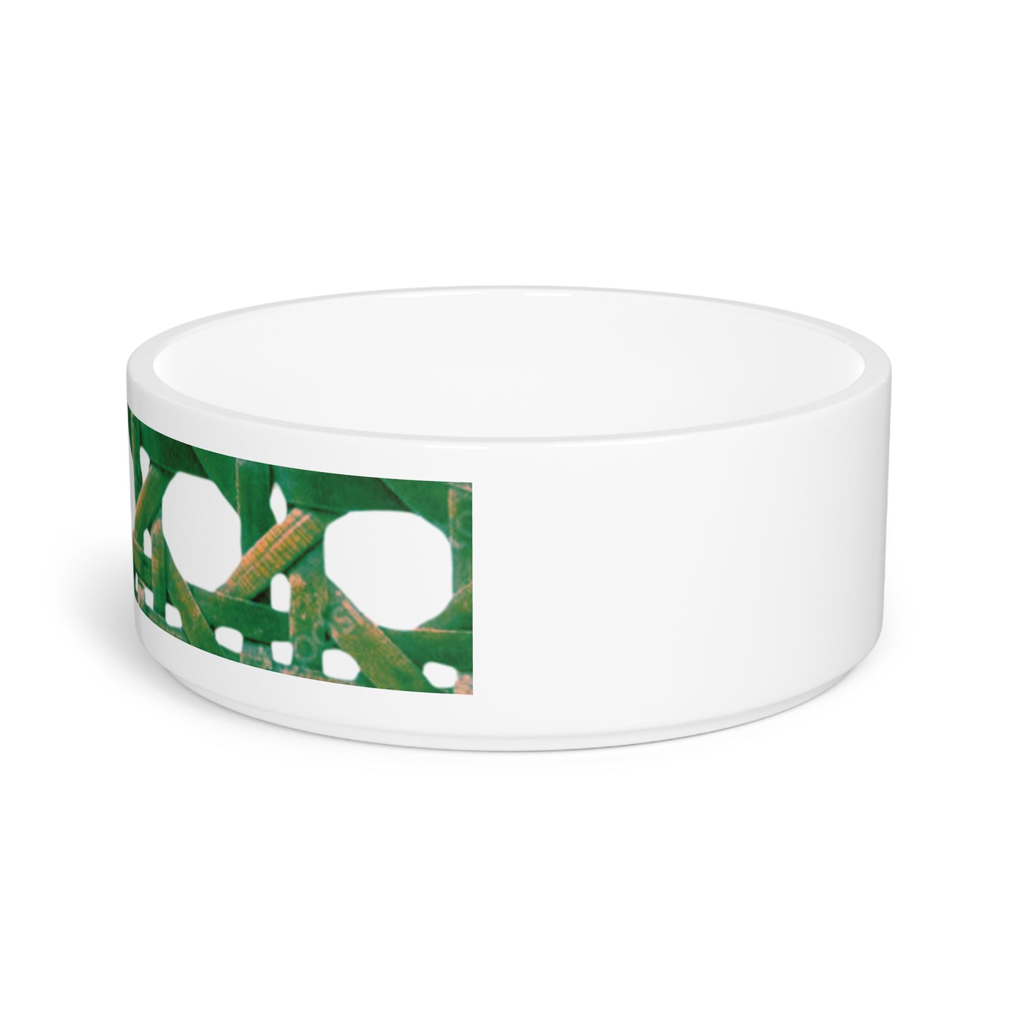 Pet Bowl, Green Beach Chair Wicker