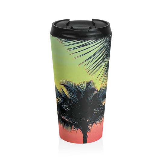 15 oz. Stainless Steel Travel Mug / Palm Glow Sangria