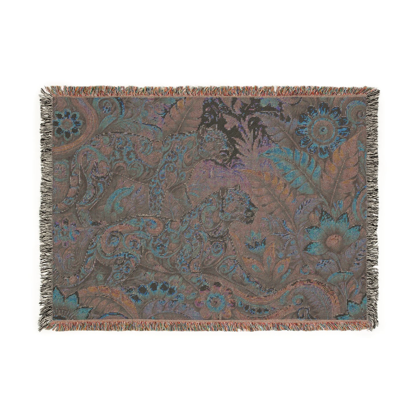 Woven Blanket, 3 Sizes - Tropical Home Decor / Jaguar Pop