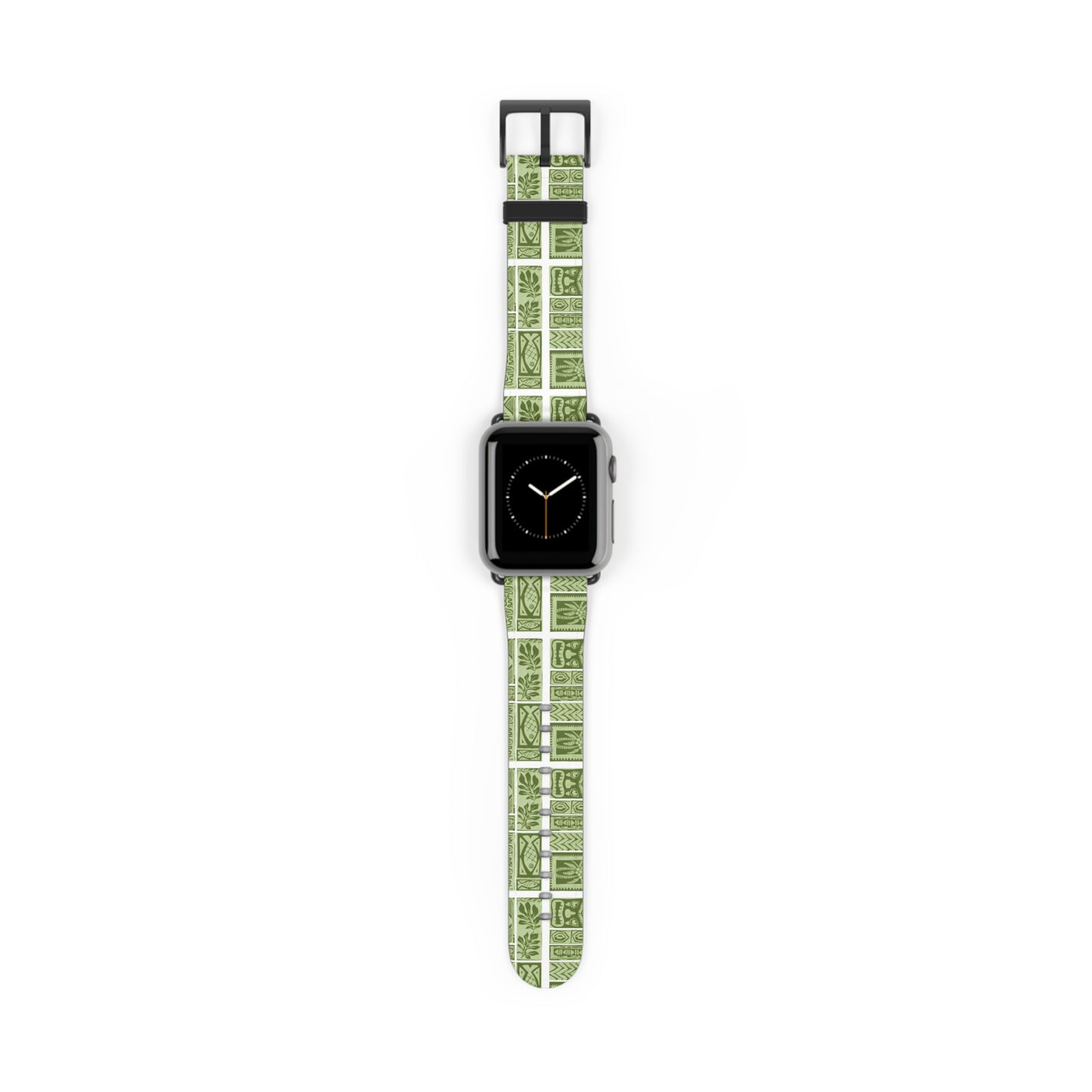 Apple Watch Band - Green Tiki Motifs