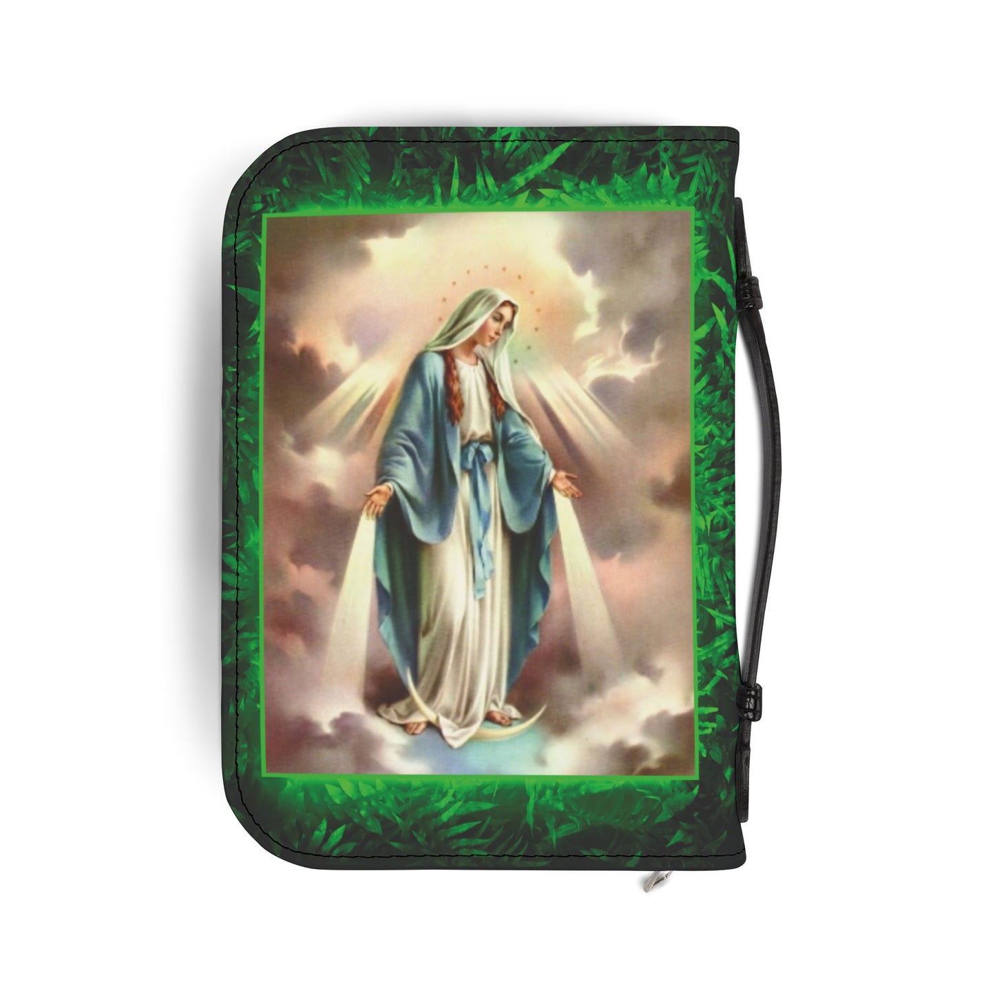 Tropical Glow Bible Cover, Our Lady of Grace / Floral Bible Protector, Christian Church Accessories