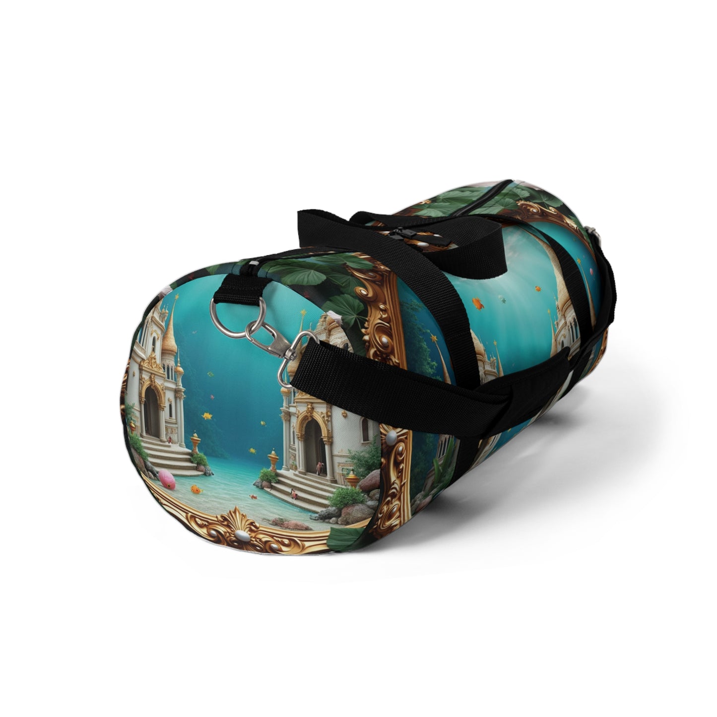 Tropical Rainforest Duffel Bag - Perfect for Travel and Gym / Framed Mermaid Palace, Libyan Sea