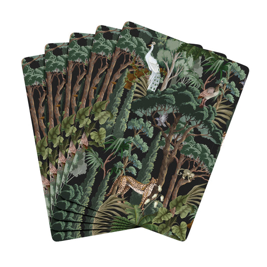 Poker Playing Cards -  Hidden Peacocks, Midnight