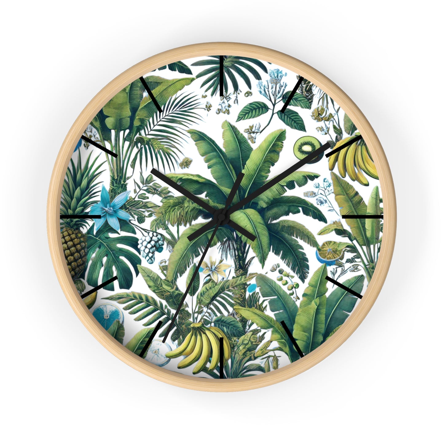 Tropical Fruit/White Wall Clock – Fun Home Decor for Nature Lovers, 6 Variants
