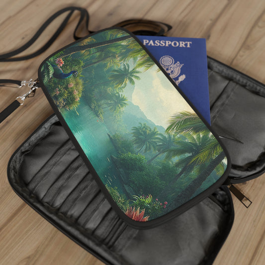 Passport Wallet – Perfect for Travelers & Adventurers / Resting Peacock
