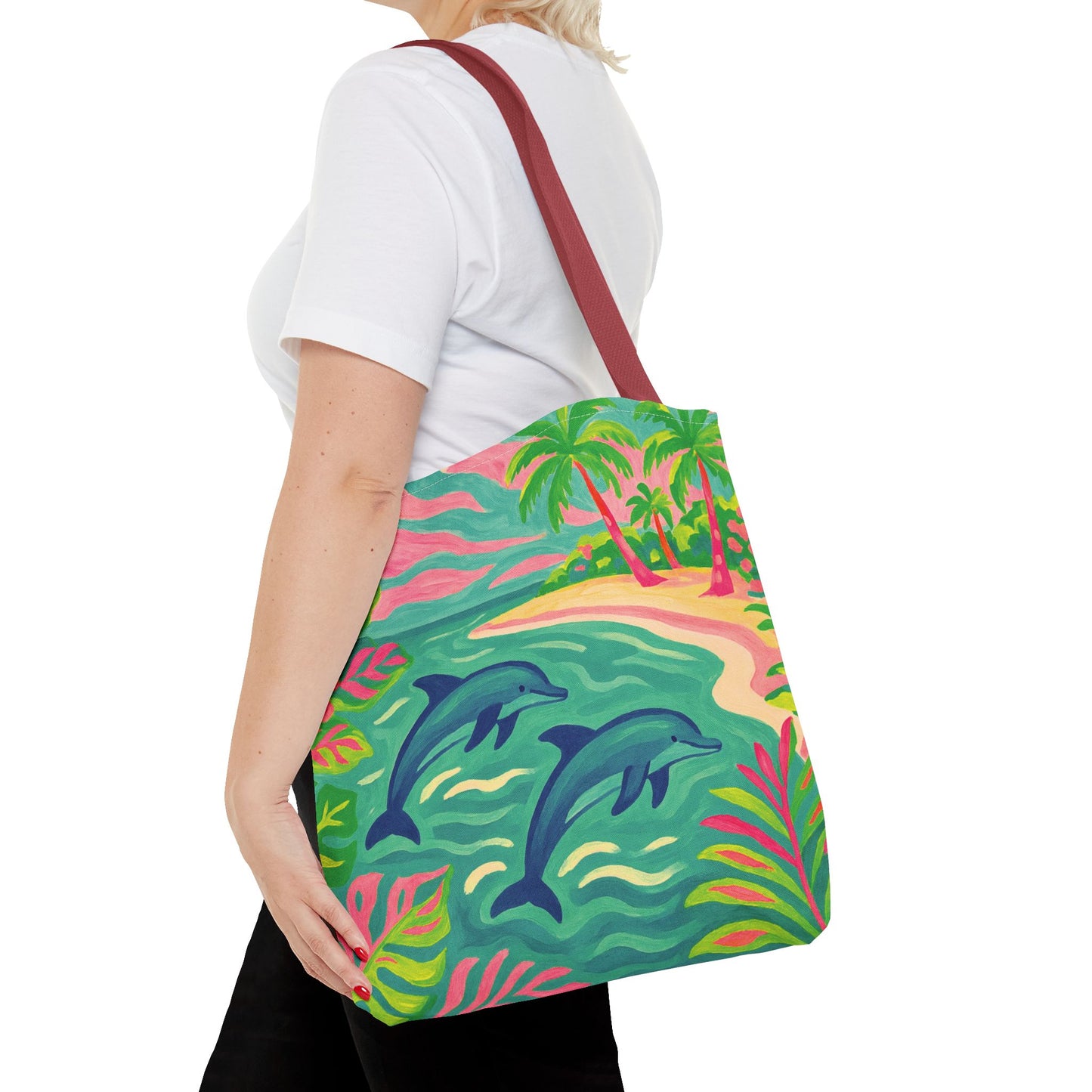 Jumping Dolphins Tote Bag - 3 Sizes