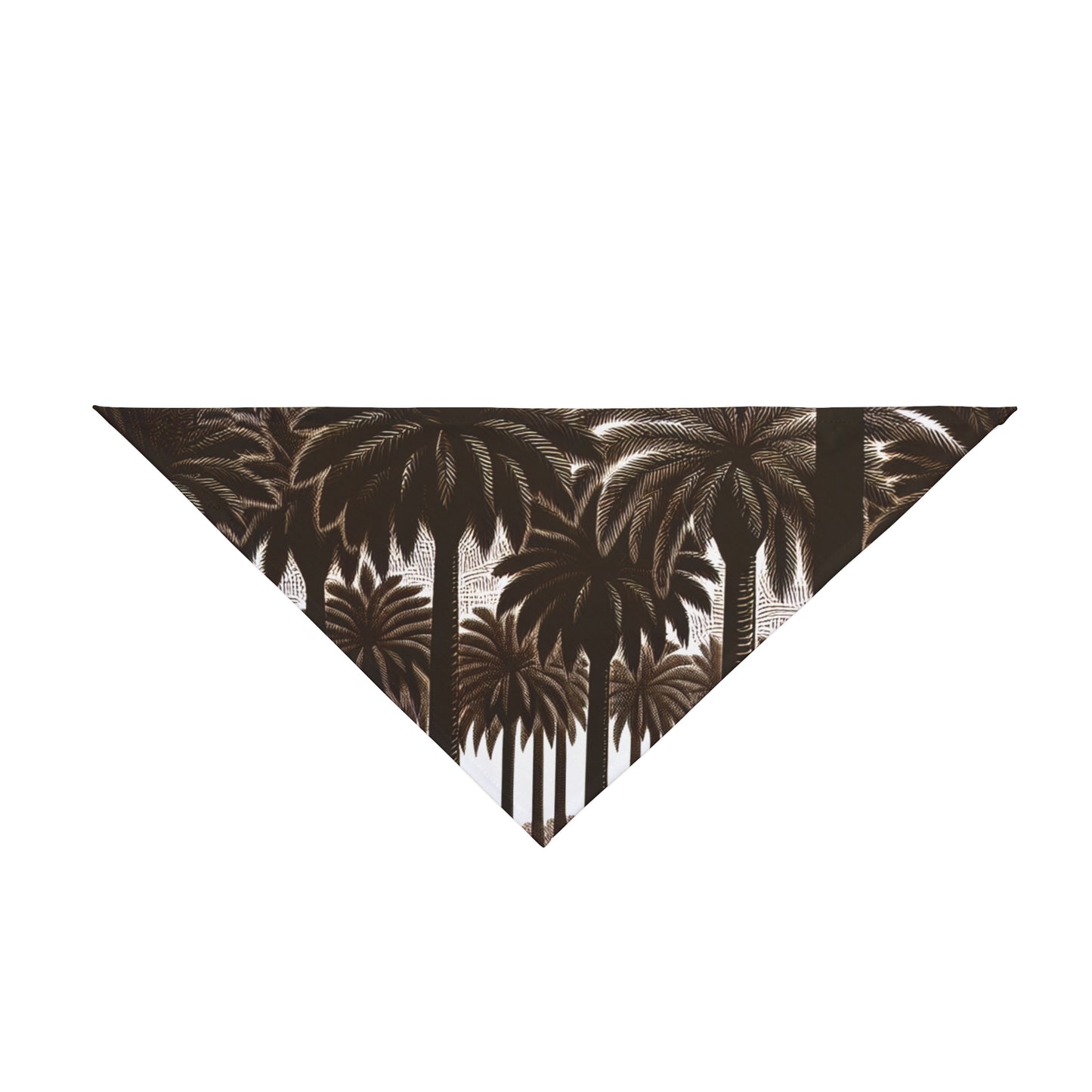 Woodcut Palms Tropical Pet Bandana, 2 Sizes - Stylish accessory for dogs & cats