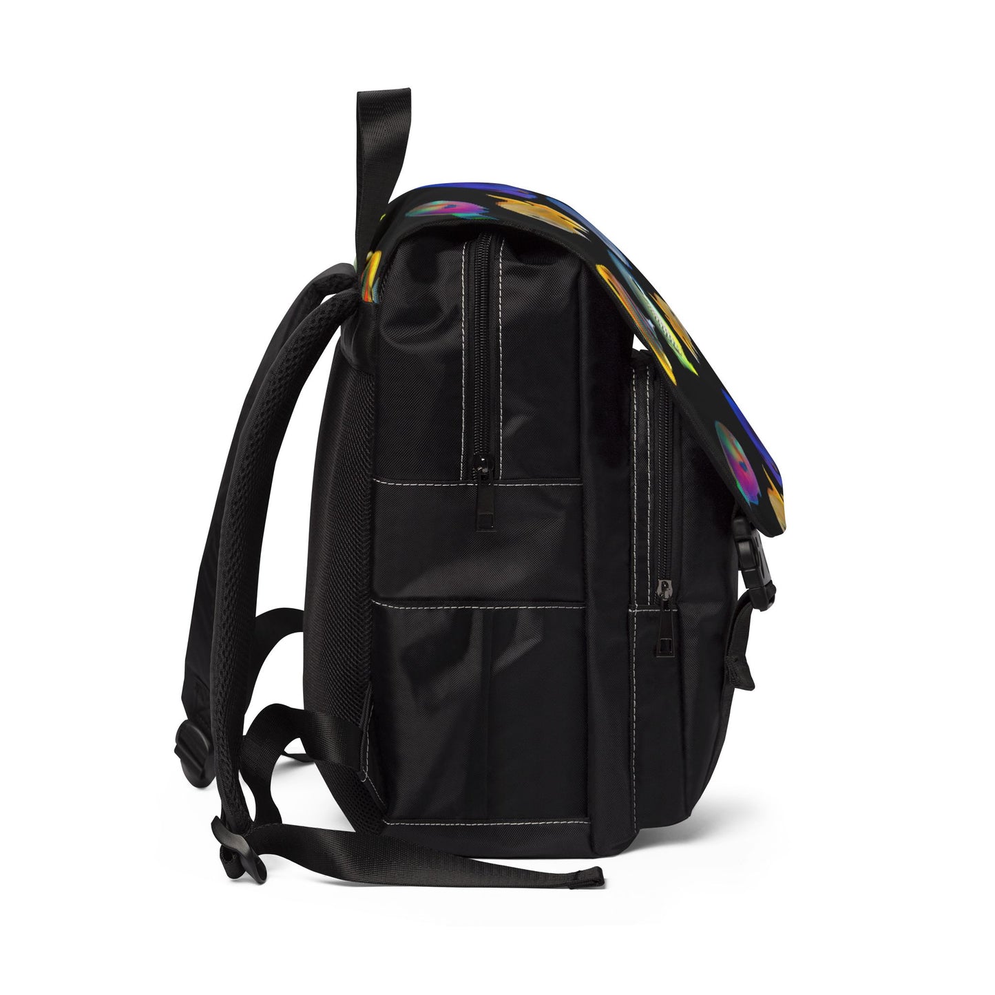 Tropical Casual Backpack - Perfect for Everyday Adventures / School of Fish, Black