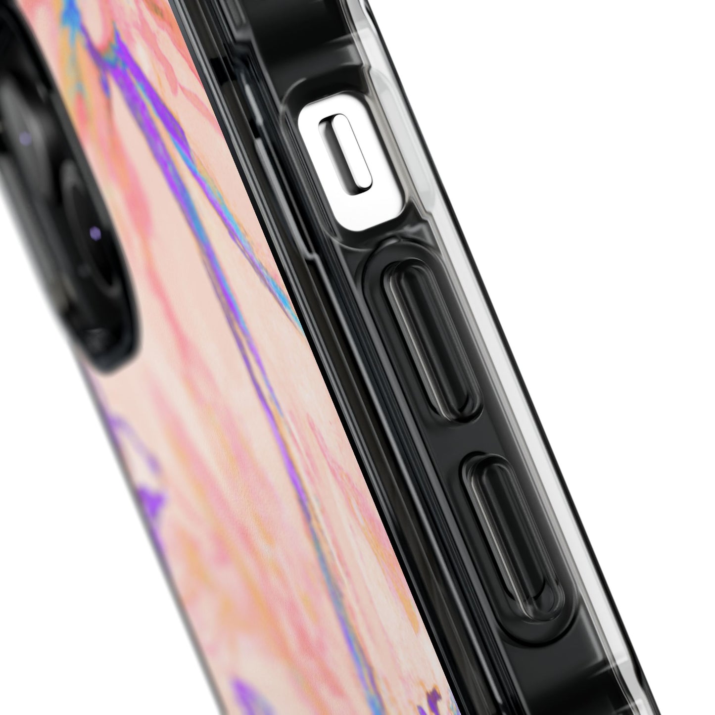 Tropical Doodles/Peach Magnetic Clear Phone Case, Many Models