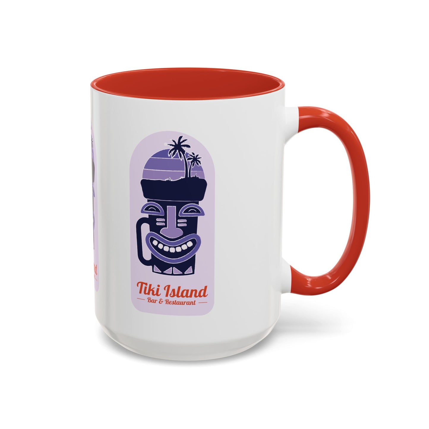 Tiki Island Accent Coffee Mug - Fun Tropical Drinkware for Beach Vibes, purple