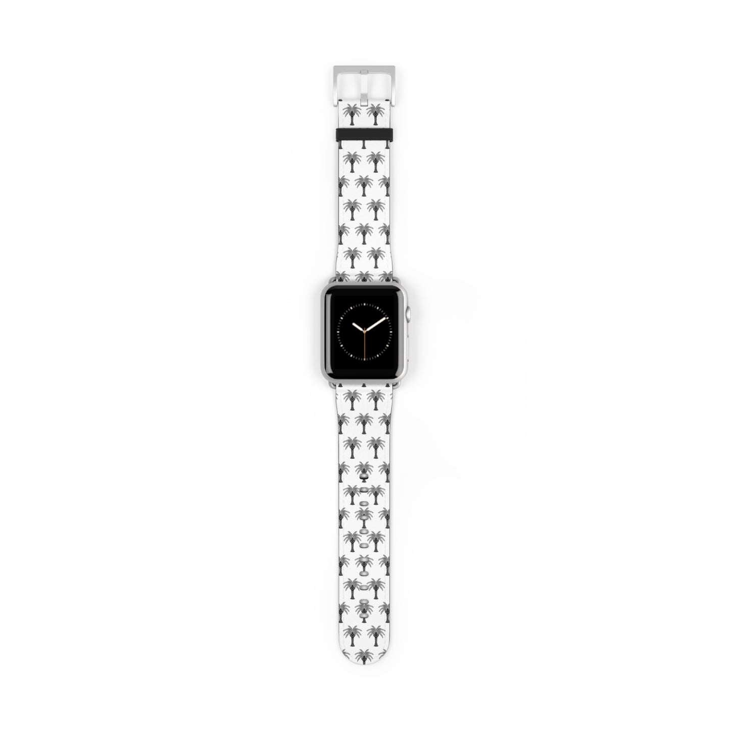 Watch Band - Art Deco Palm, Repeat White