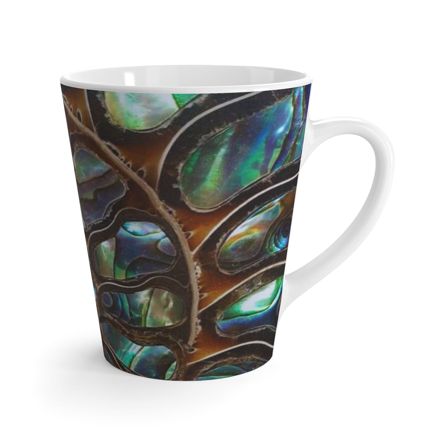 Latte White Mug - Perfect for Coffee Enthusiasts / Ammonite and Abalone