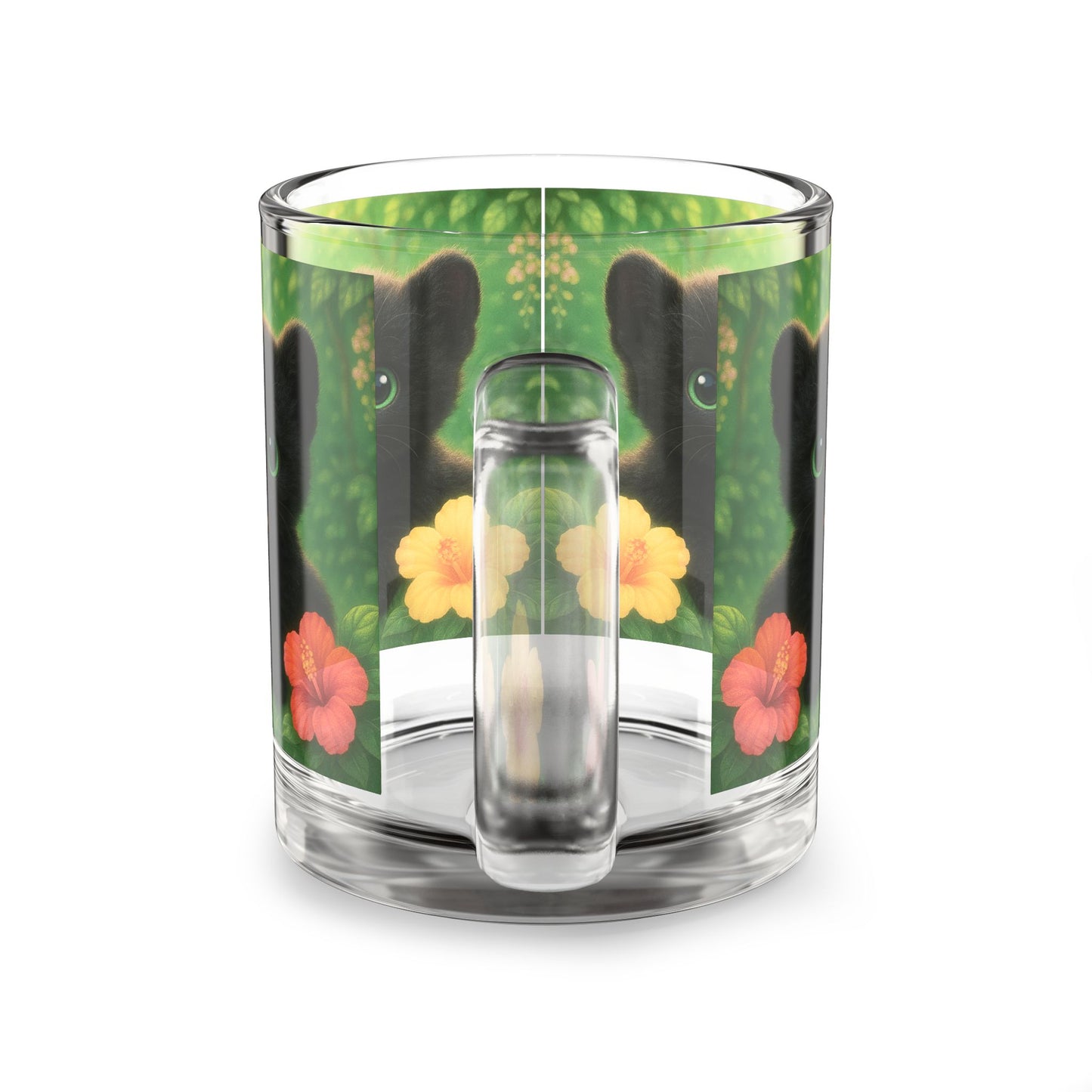 Baby Black Panthers Glass Mug - 10oz, Perfect for Rainforest Lovers