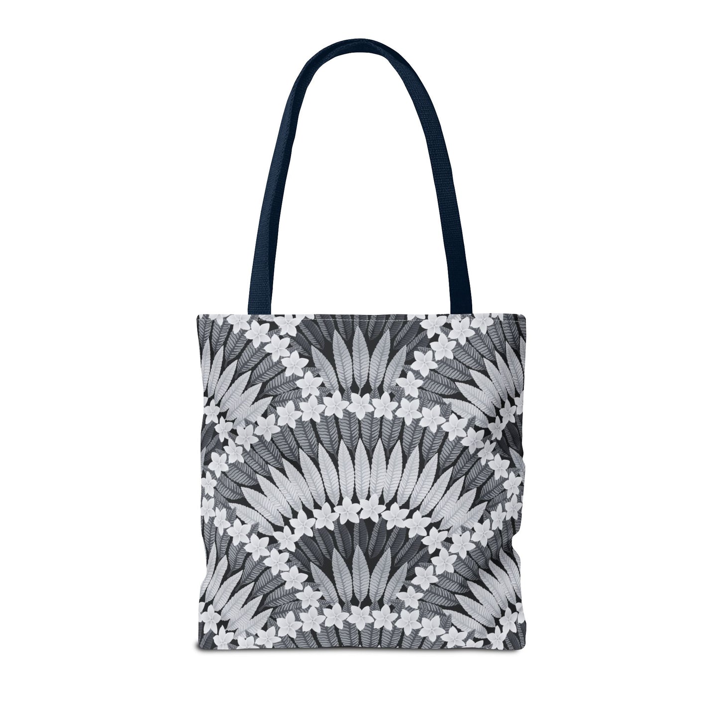 Plumeria and Palms BlackTote Bag - 3 Sizes