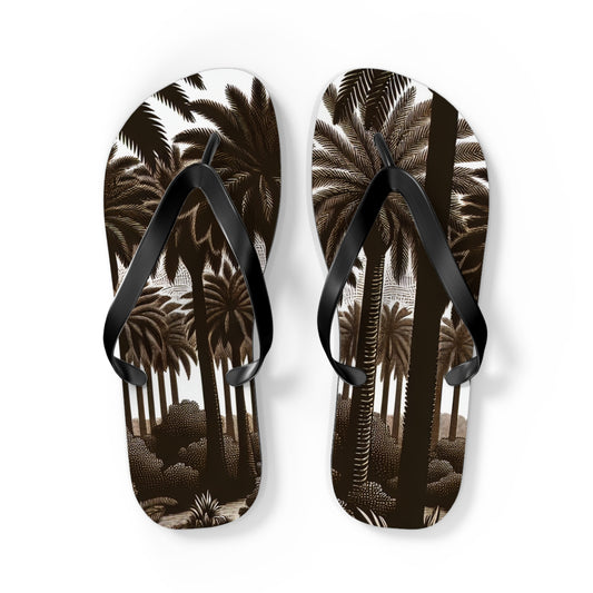 Flip Flops - Woodcut Palm Grove