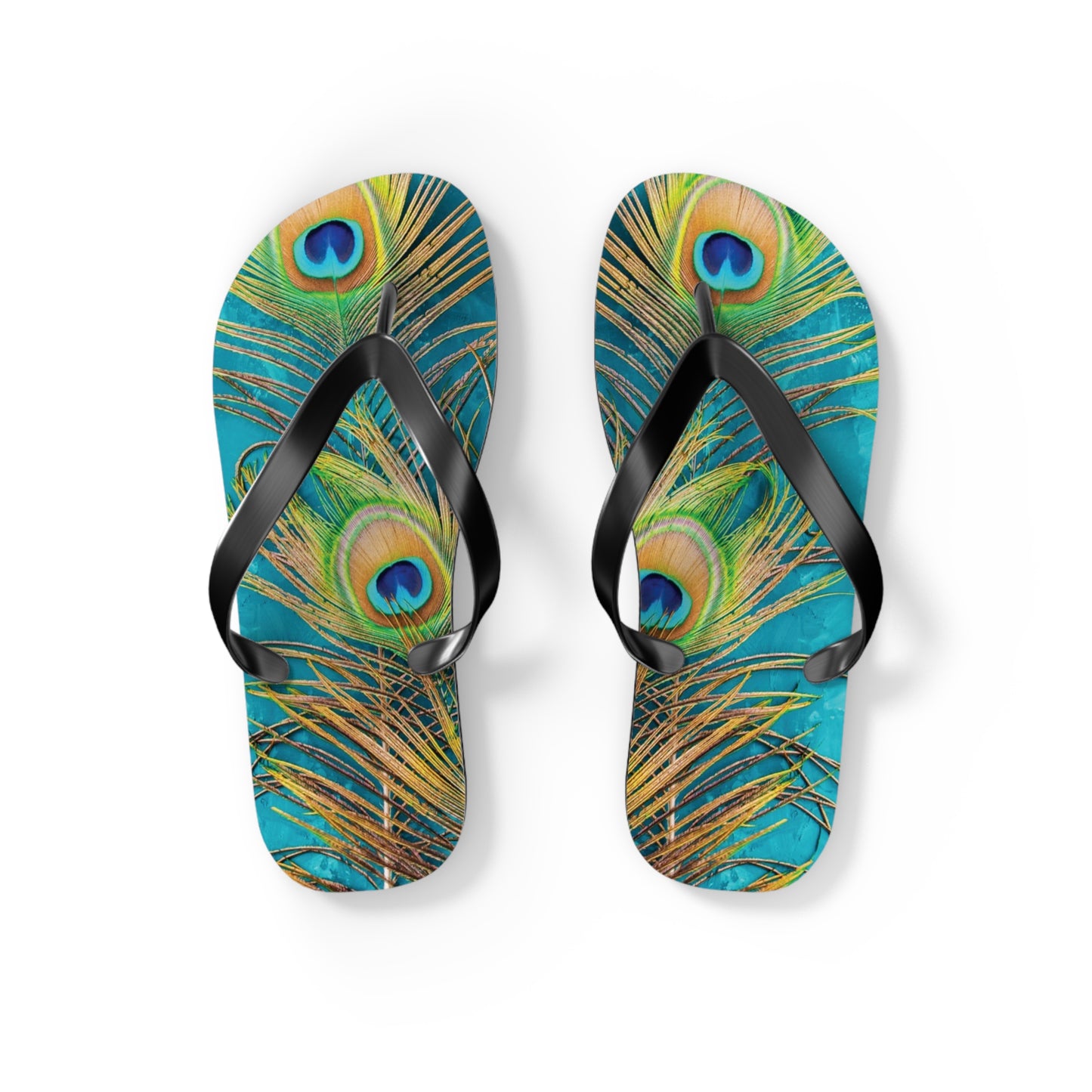 Flip Flops - Peacock Turquoise Glow