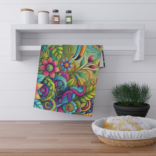 Tea Towels (cotton, poly), Rainforest Music