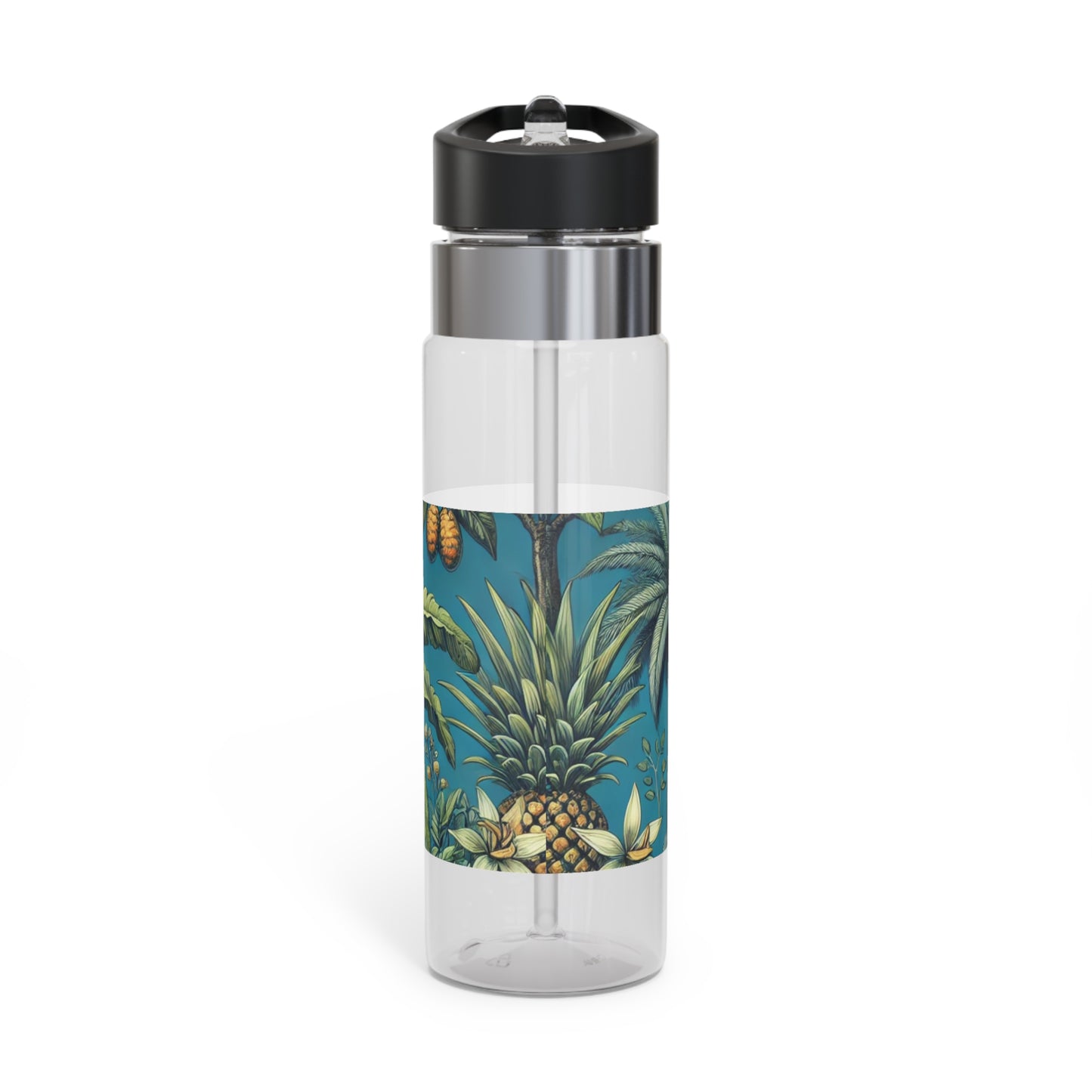 Tropical 20oz Tritan Sport Water Bottle -  Leakproof, Lightweight, BPA-Free / Tropical Fruits Blue