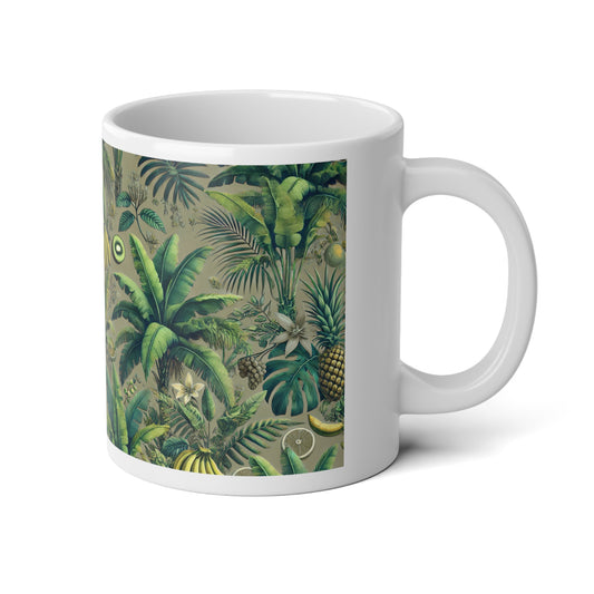 Jumbo Mug, 20oz, More Tropical Fruit, Taupe | Tropical Coffee Cup