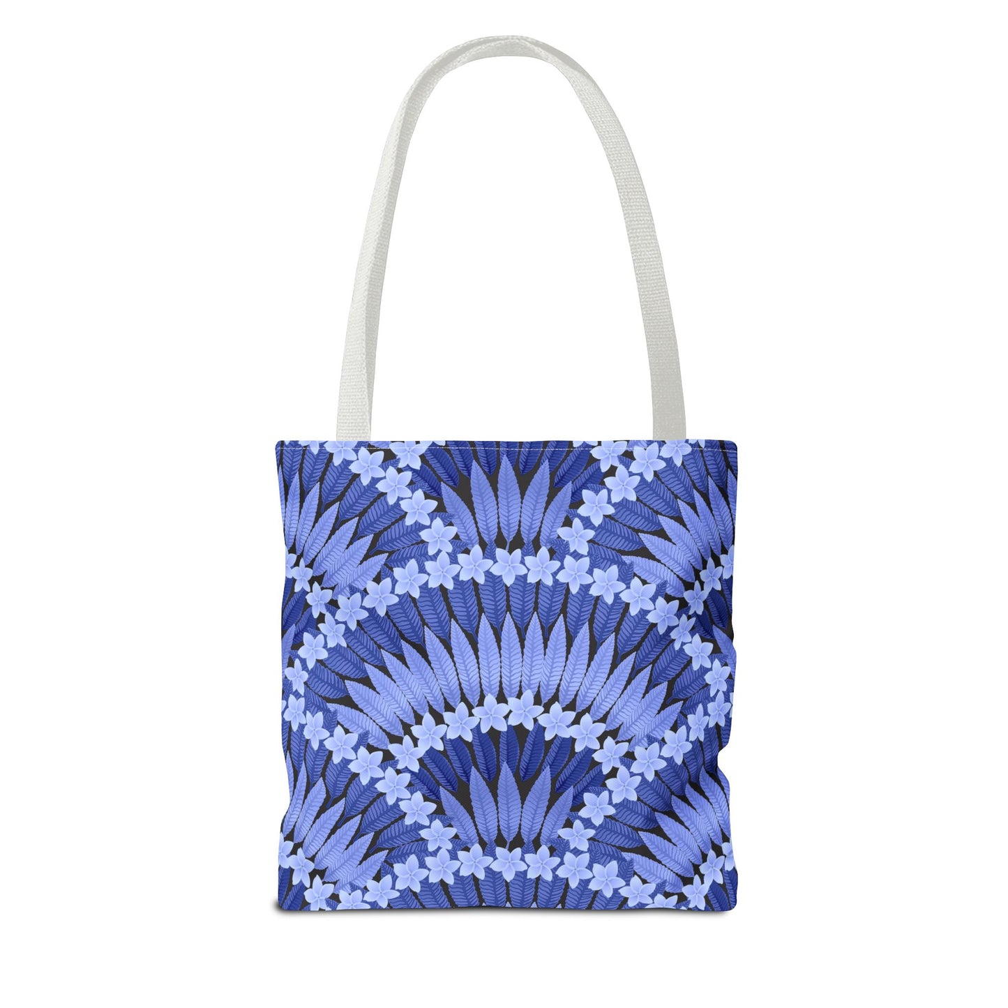 Plumeria and Palms Blue Tote Bag - 3 Sizes