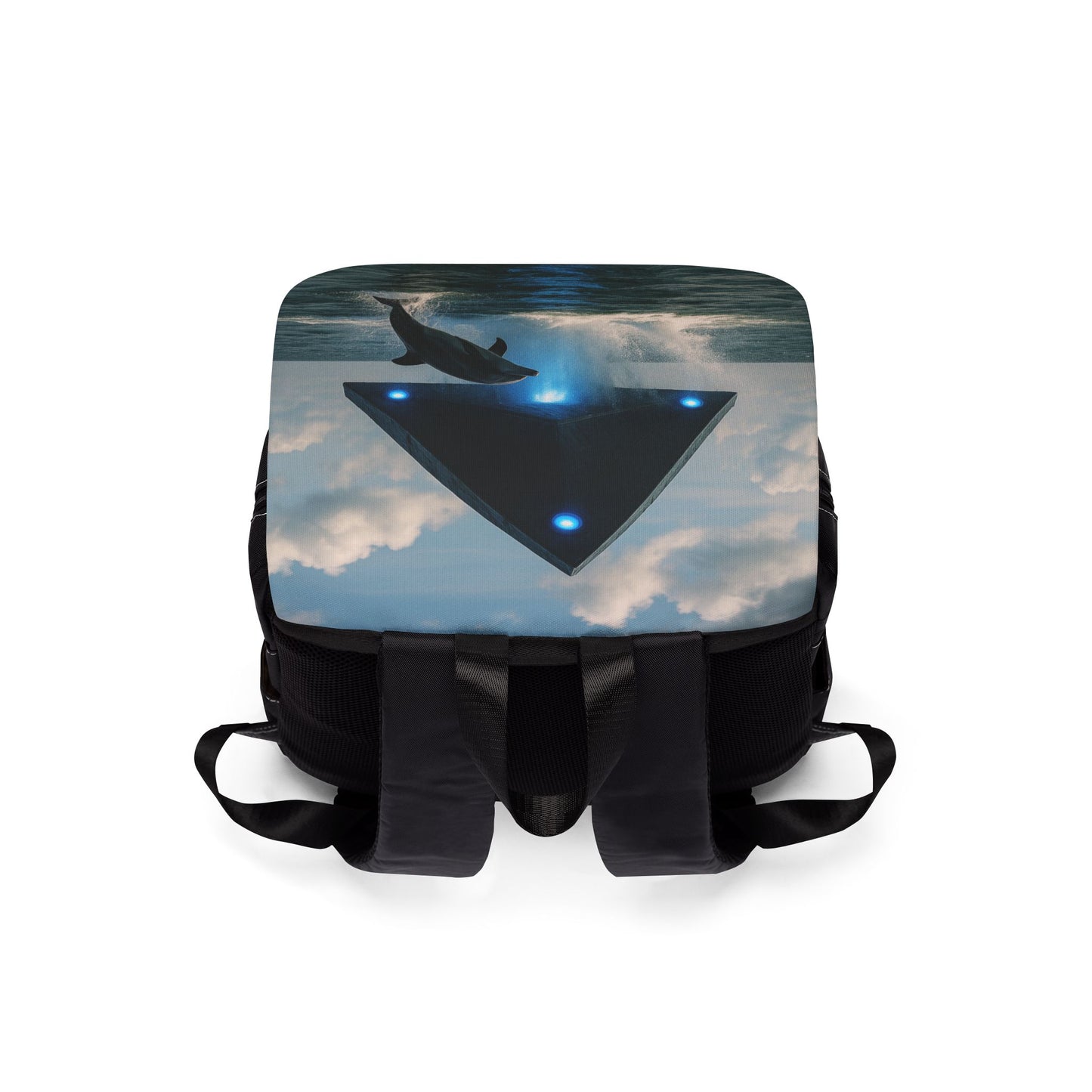 UFO and Dolphin Casual Backpack - Perfect for Everyday Adventures