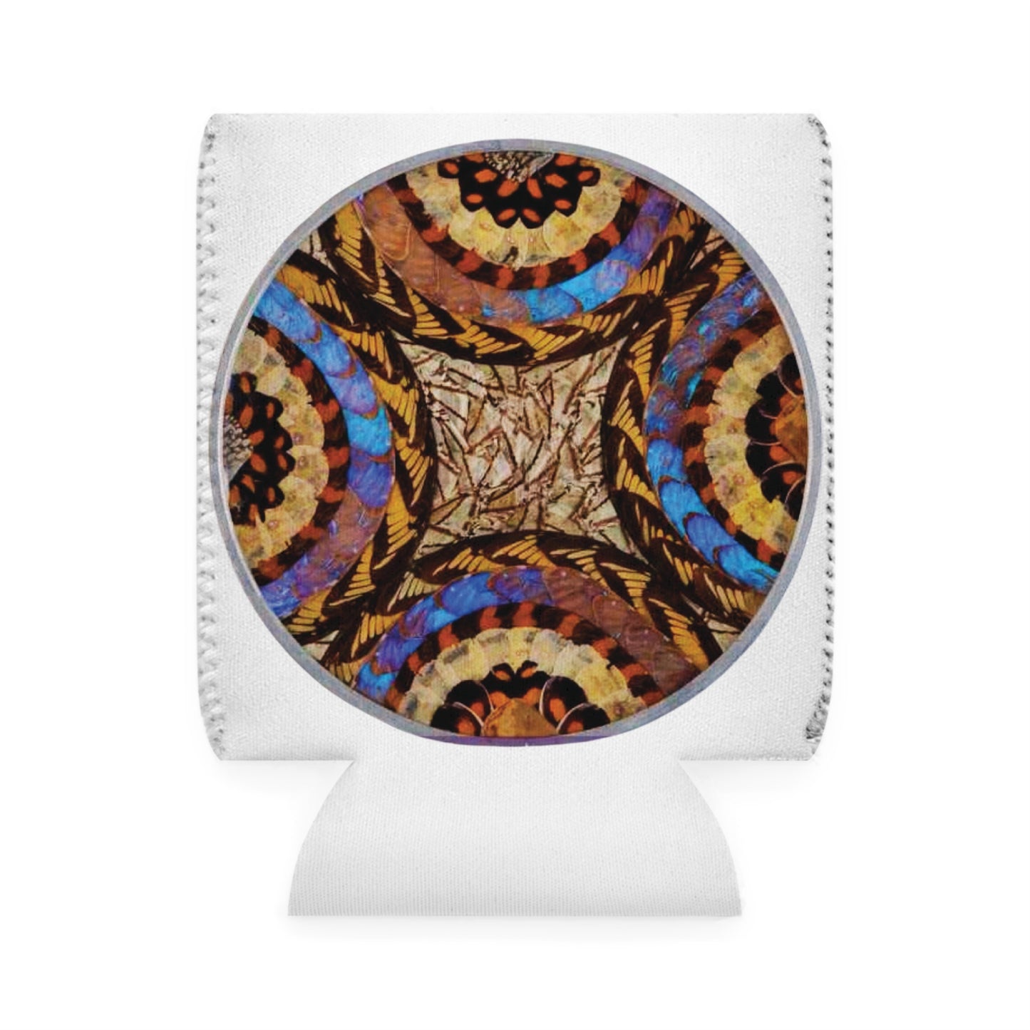 Real Exotic Butterfly Wing Art Can Cooler Sleeve - Perfect for Outdoor Picnics