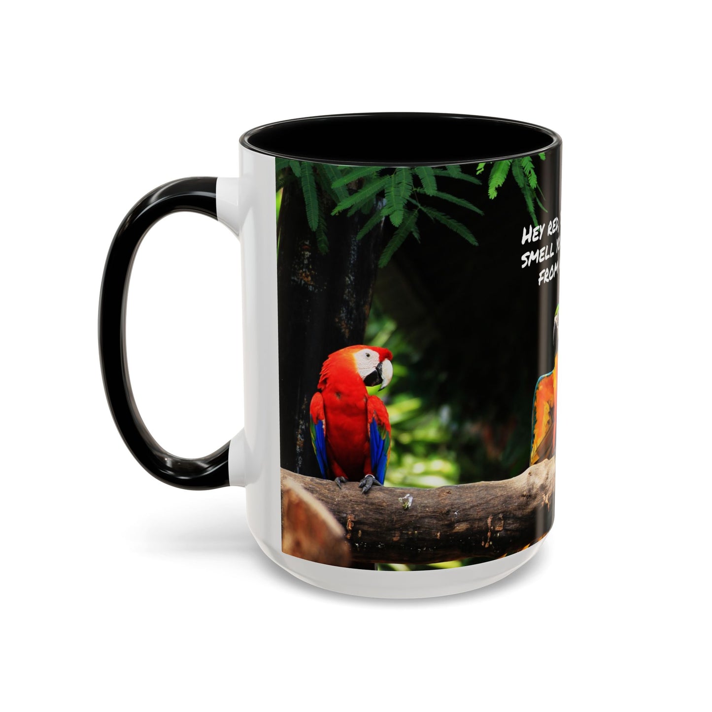 Parrot Accent Coffee Mug (11, 15oz), 8 Colors - Coffee Breath