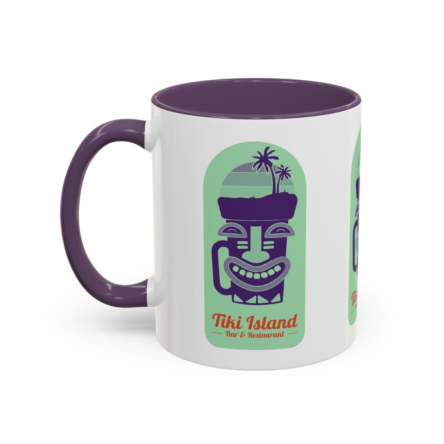 Tiki Island Accent Coffee Mug - Fun Tropical Drinkware for Beach Vibes, green