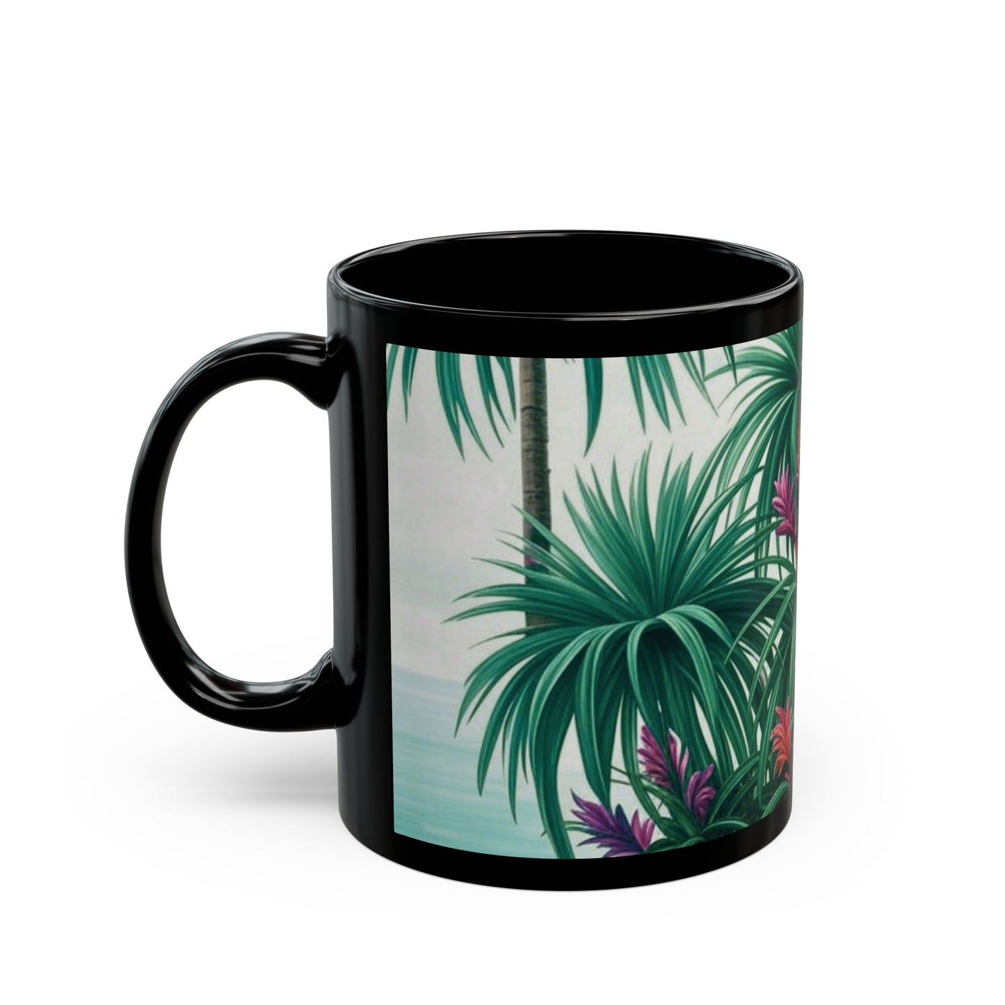 Black Coffee Mug - Tiny Palm Island