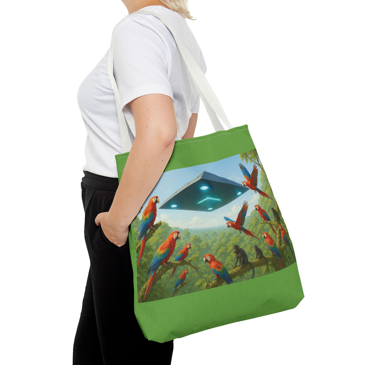 UFO and Macaws Tote Bag - 3 Sizes