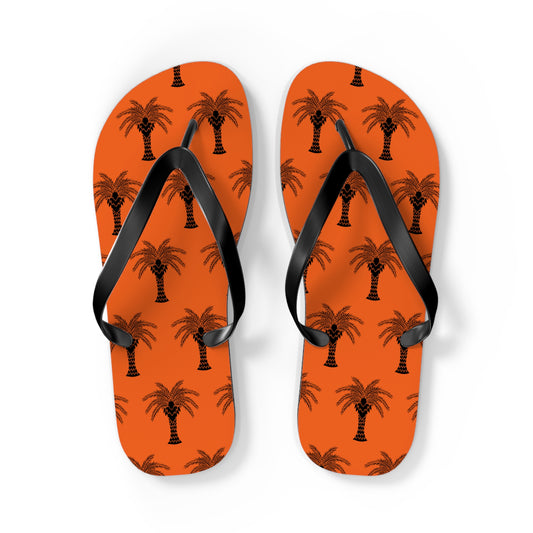 Flip Flops - Stylized Palm, orange