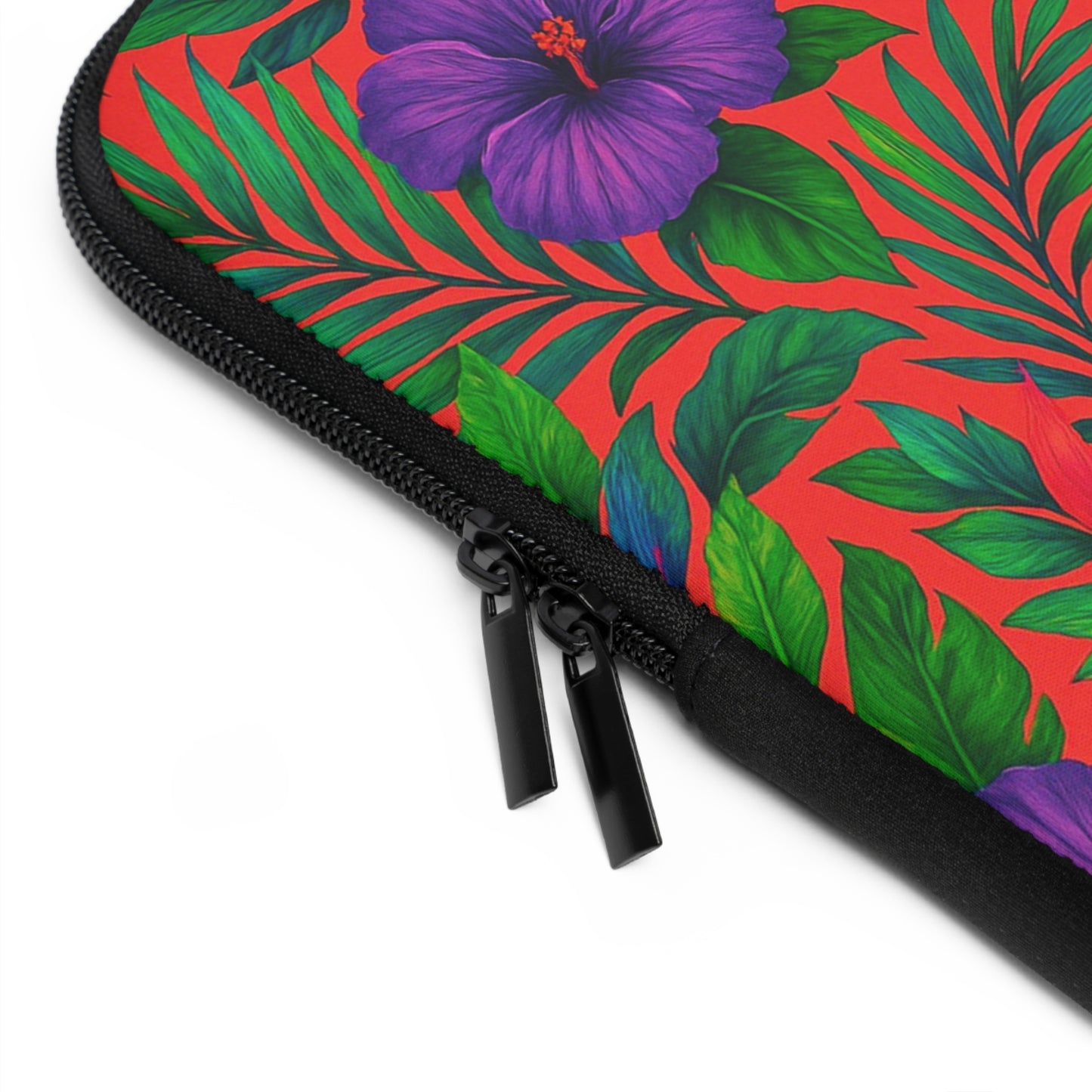 Tropical Laptop Sleeve, 5 Sizes - Perfect for Beach Lovers & Students / Midnight Flowers
