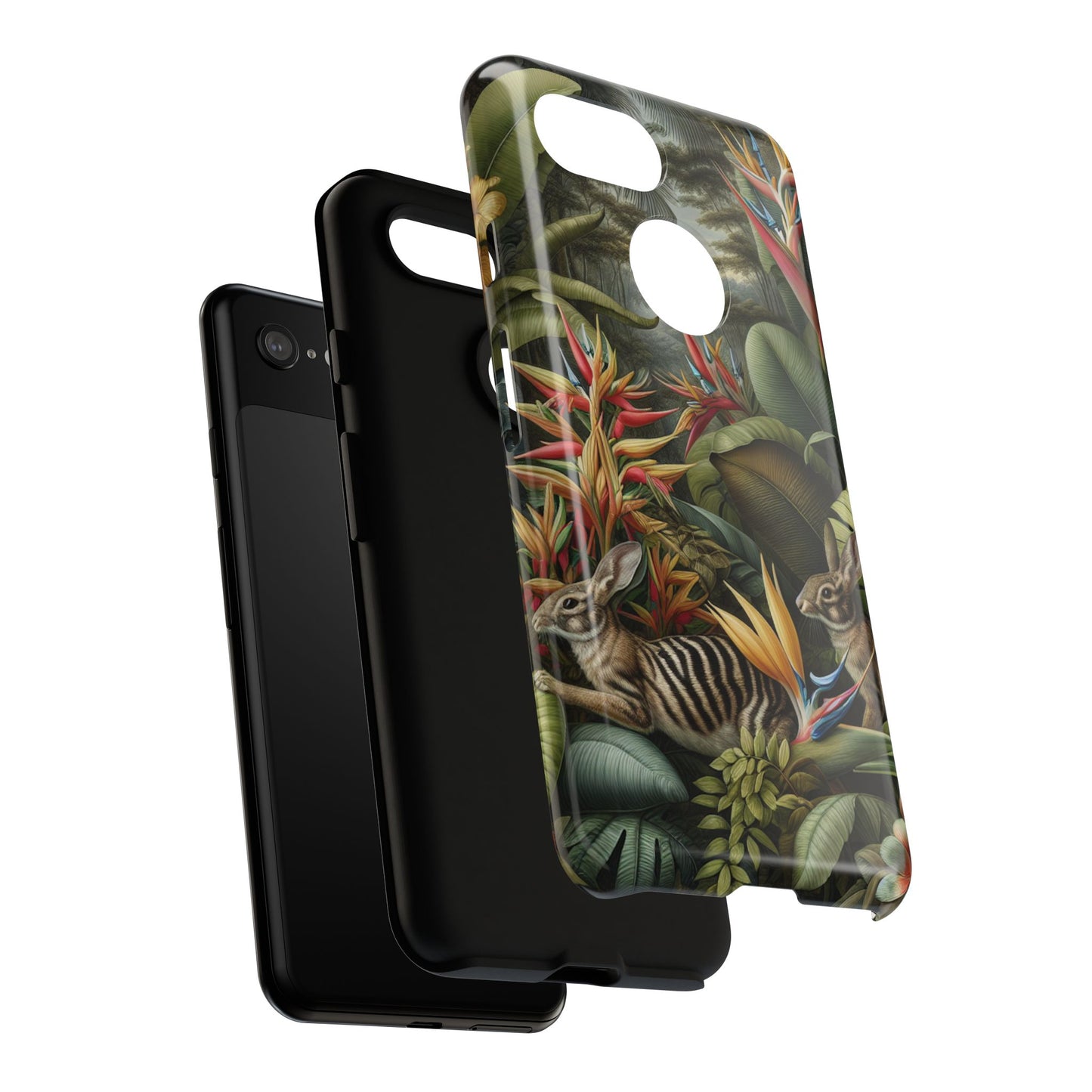 Rainforest Rabbit Outing Phone Case - Tough Cases with Summer Vibe