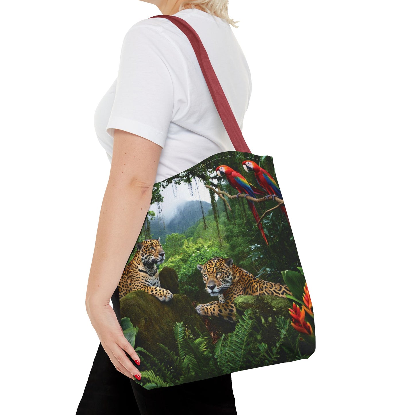 Jaguars and Parrots Tote Bag - 3 Sizes