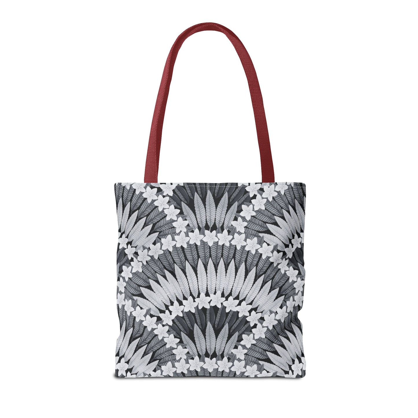 Plumeria and Palms BlackTote Bag - 3 Sizes