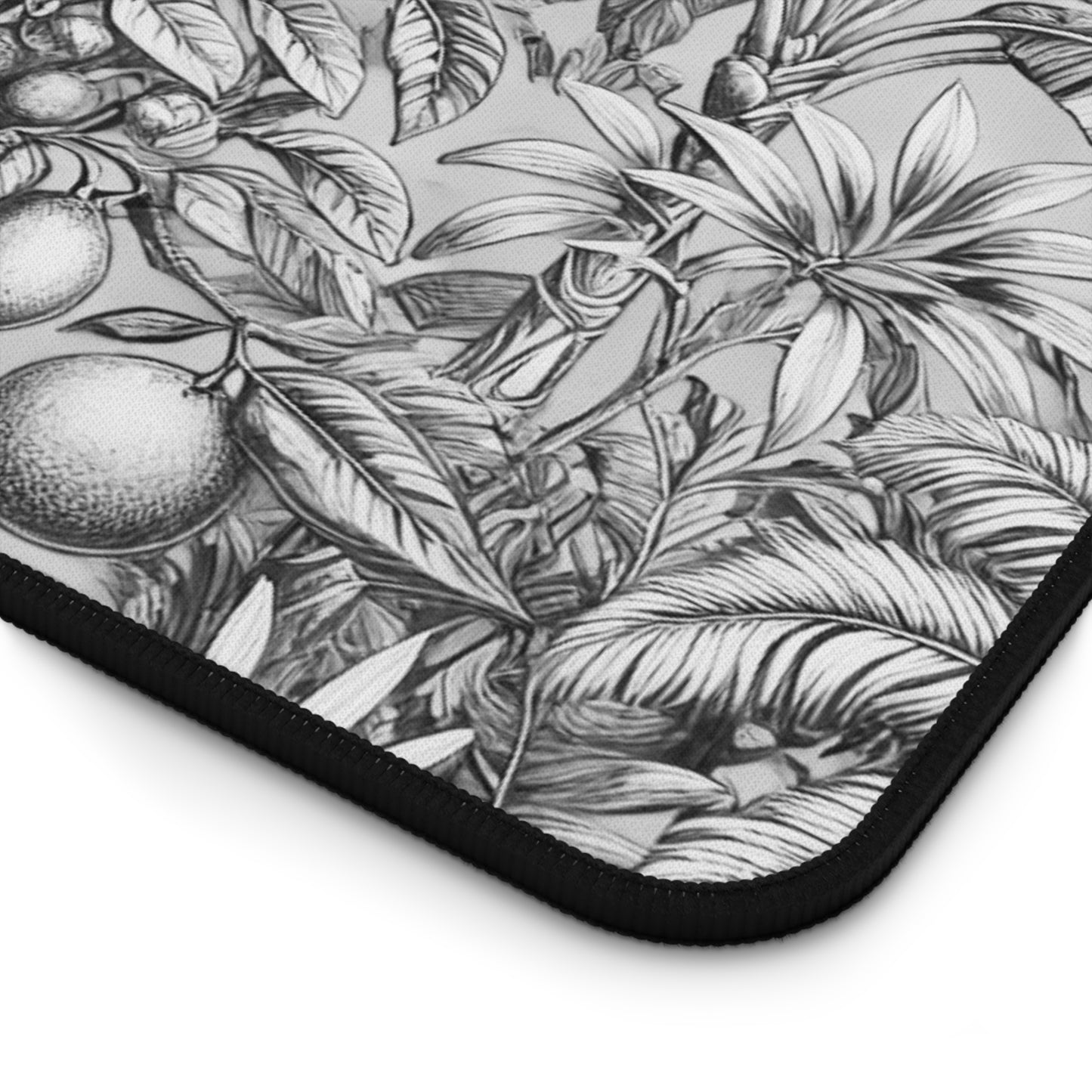 Tropical Mouse Pad/Desk Mat, 3 Sizes - Perfect for Home Office / Tropical Fruit, Newspaper