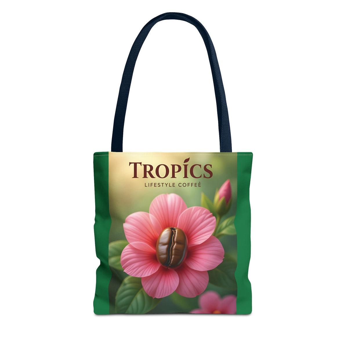 Pink Flower/Green TLCoffee Tote Bag - 3 Sizes